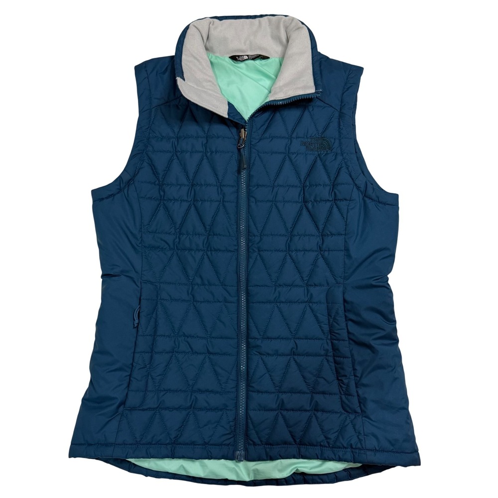 The North Face Womens Tamburello Quilted Insulated Vest Blue Mint S NF0A2SVG